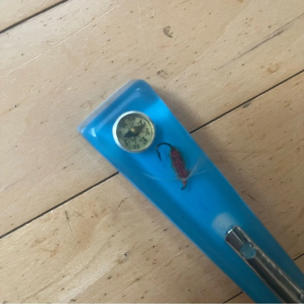 Vintage Bottle Opener With Compass And Fishing Lure Outdoors